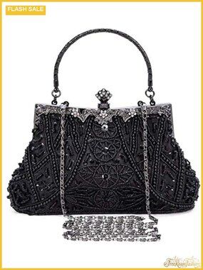 1920s Vintage Beaded Clutch Evening Bags for Women